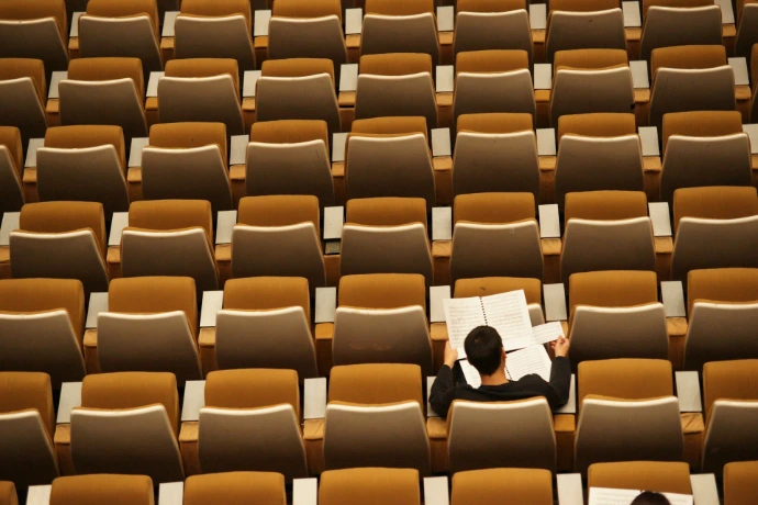 University lecture hall seating