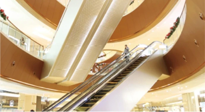 Mall escalators