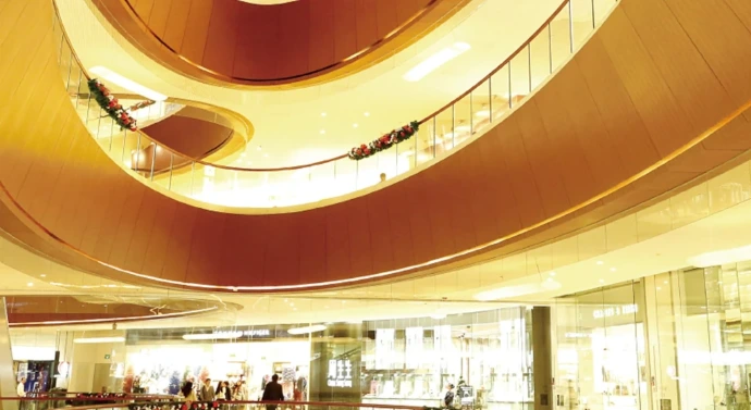 Building interior decorative wall and ceiling