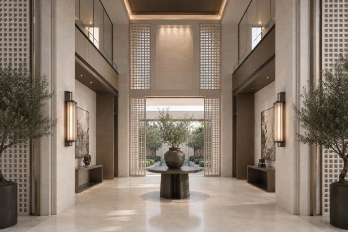 Villa decorative walls and ceiling