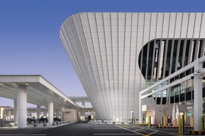 Port building cladding material