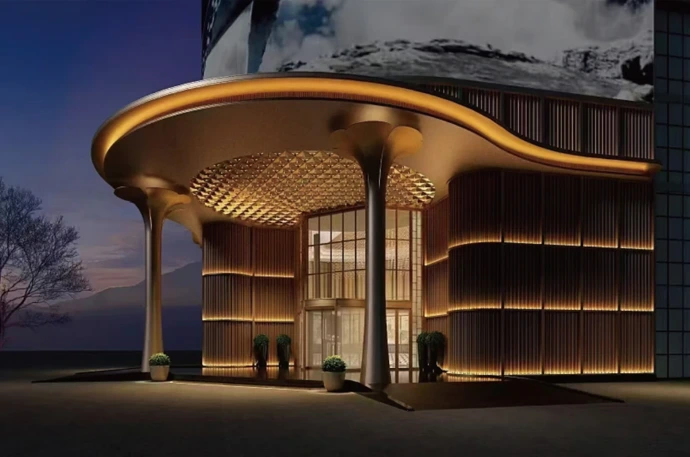 Hotel decorative entrance