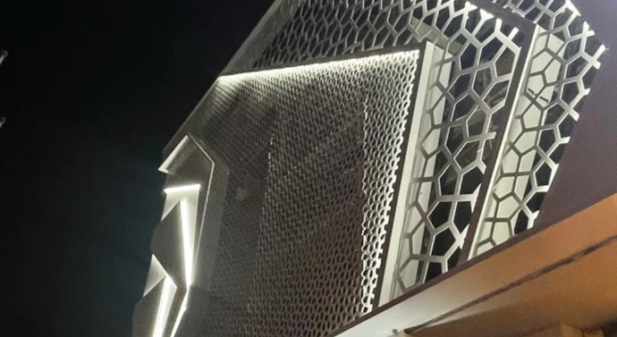 Building exterior wall and ceiling material